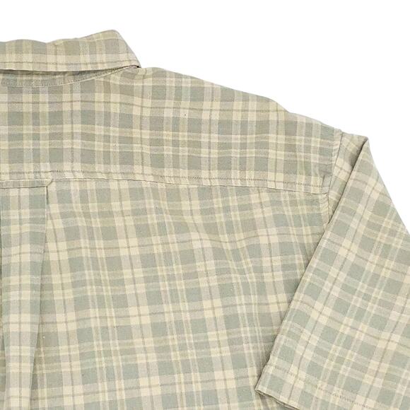 Northwest Territory Shirt Mens 2XL Plaid Short Sleeve Button Down Linen Cotton - Picture 9 of 11